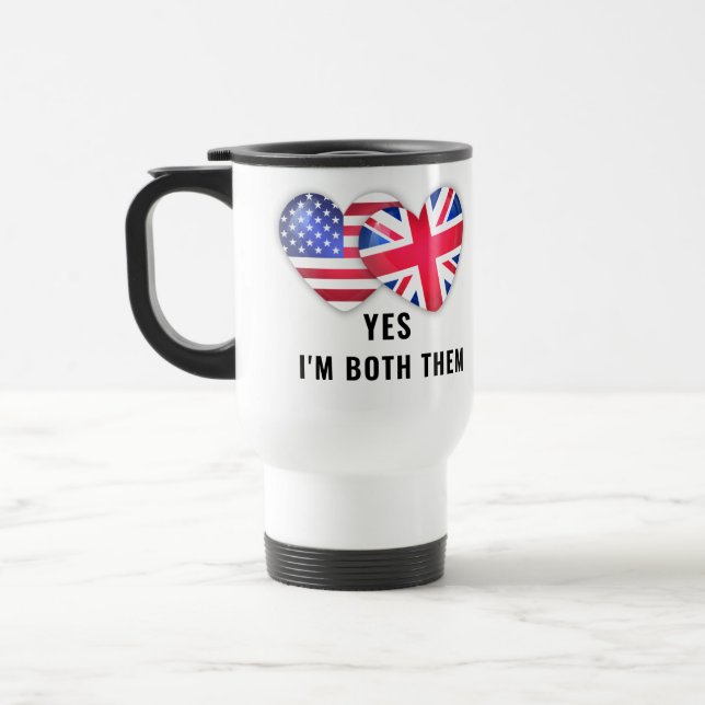 Taza De Viaje Yes, I’m Both – Citizenship Day  (Izquierda)