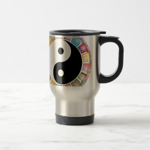 Taza De Viaje yin yang filosofía del este asiático