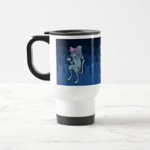 Taza De Viaje Yokai japonés Bakeneko: gato bailarín