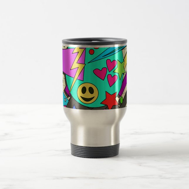 Taza De Viaje Zany Wild Personalizado Style Happy (Centro)