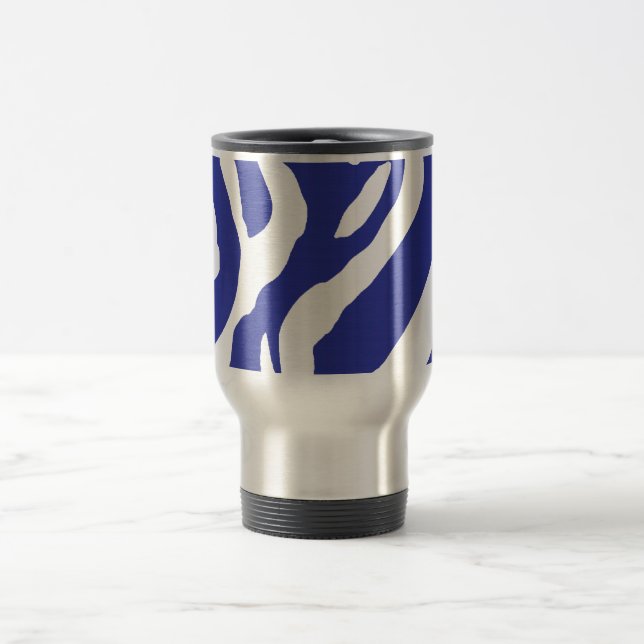 Taza De Viaje Zebra azul (Centro)