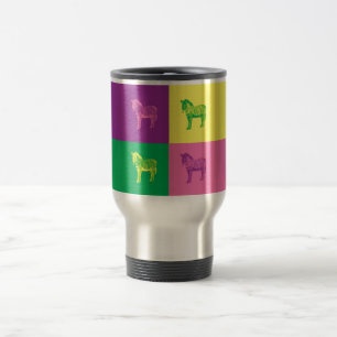 Taza De Viaje Zebra de arte pop