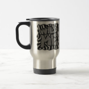 Taza De Viaje Zebra negra y gris claro me salvaje