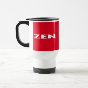 Taza De Viaje Zen blanco rojo paro de viaje