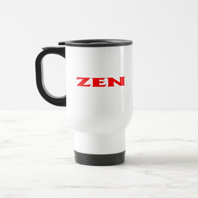 Taza De Viaje Zen rojo blanco fango de viaje (Izquierda)