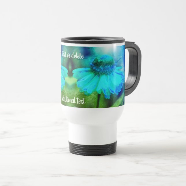 Taza De Viaje Zinnia Flower Resumen Arte Personalizado (Anverso derecho)