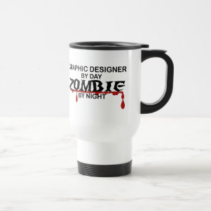 Taza De Viaje Zombi del diseñador gráfico
