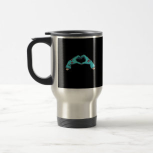 Taza De Viaje Zombie Hands Heart Halloween Spooky