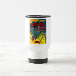 Taza De Viaje Zombis con ojos láser y música de viaje de chainsa