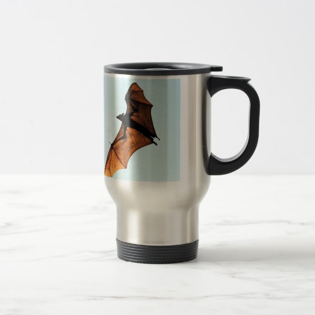 Taza De Viaje Zorro volador de halloween espeluznante (murciélag (Derecha)
