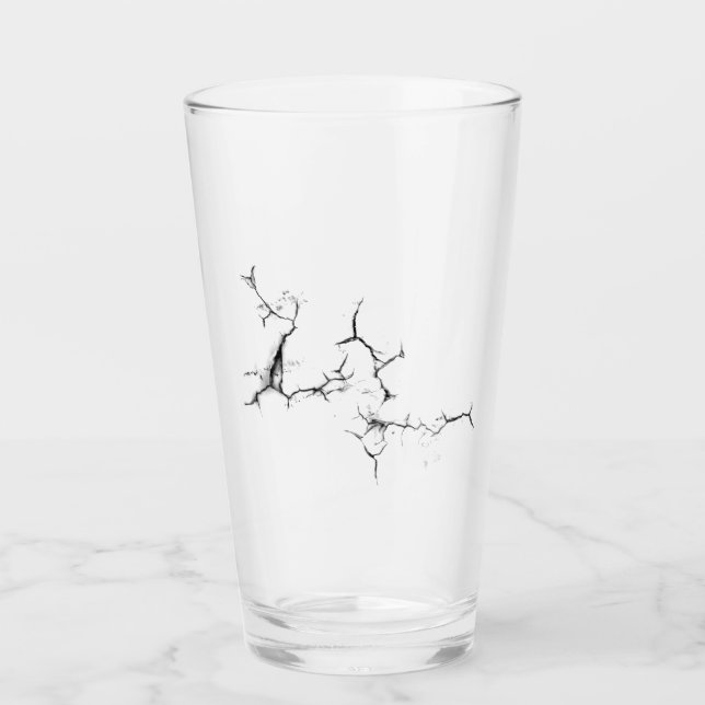 Taza de vidrio agrietada (Anverso)