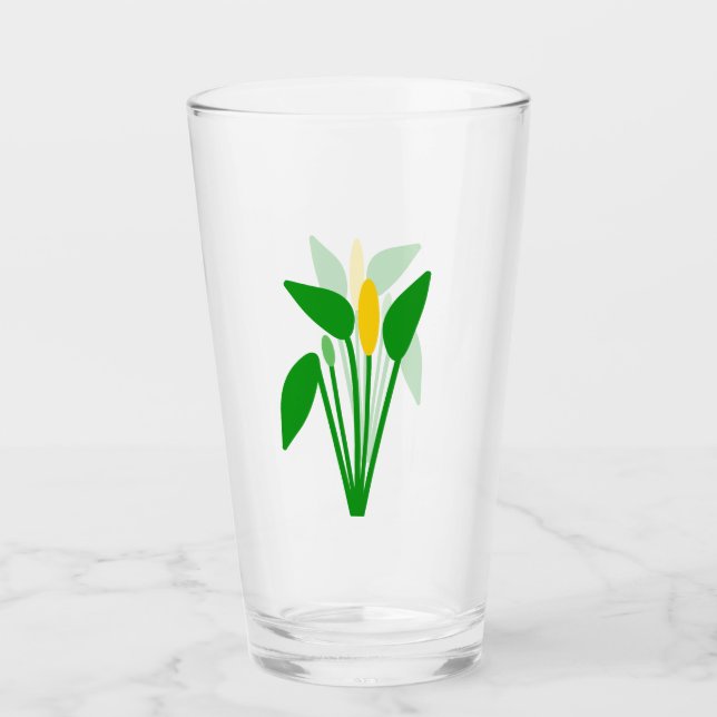 Taza de vidrio Araceae (Anverso)