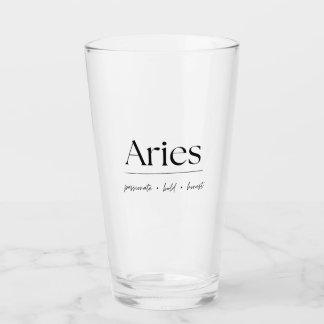 Taza de vidrio Aries Zodiac