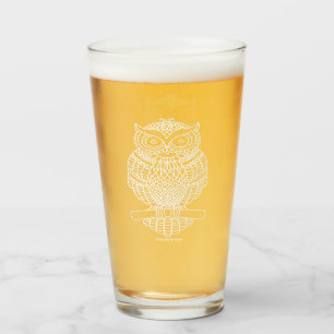 Taza de vidrio búho (blanco)