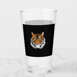 Taza de vidrio cara de tigre