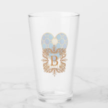 Taza de vidrio con corazón de azulejo portugués 