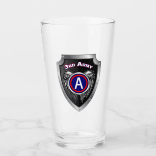 Taza de vidrio con diseño de escudo especial del 3