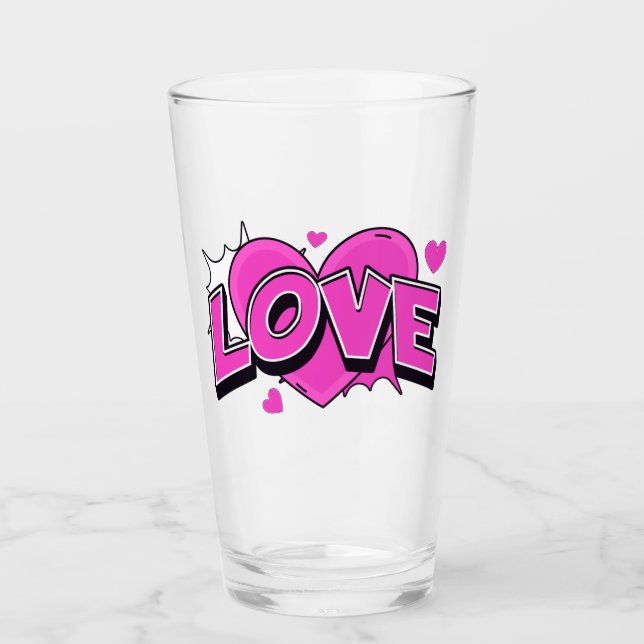 Taza de vidrio de AMOR (Anverso)
