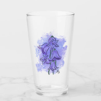 Taza de vidrio de flor de campanilla