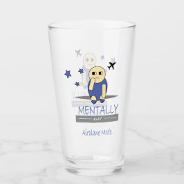 Taza De Vidrio De Modo Avión Chimy Lindo Relatable
