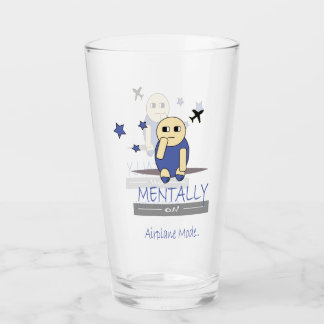 Taza De Vidrio De Modo Avión Chimy Lindo Relatable