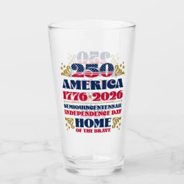Taza de vidrio del 250 aniversario de la Independe