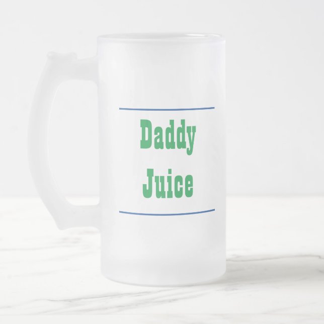 Taza de vidrio esmerilado Daddy Juice (Izquierda)
