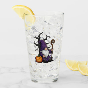 Taza de vidrio Gnome de Halloween