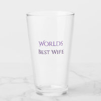Taza de vidrio personalizada la mejor esposa del m