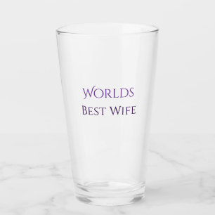 Taza de vidrio personalizada la mejor esposa del m