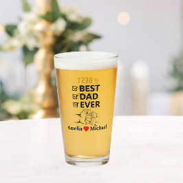 Taza de vidrio personalizada Mejor Papá del Mundo