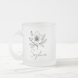 Taza de vidrio personalizada, taza de dama de hono