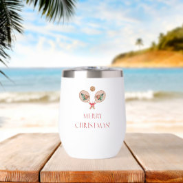 Taza de vino de Navidad de Padel – Motivo festivo
