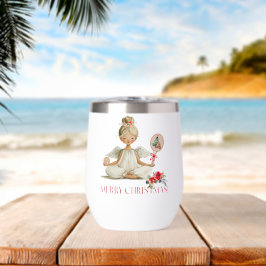 Taza de vino de Padel de Navidad - Ángel de Padel