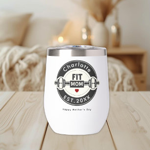 Taza de vino para el día de la madre moderna Fit M