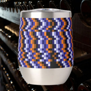 Taza de vino sin tallo de arte de píxeles – Vibrac