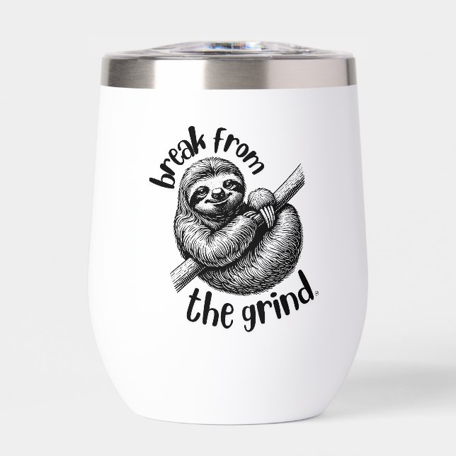 Taza de vino Sloth 2 (Frente)