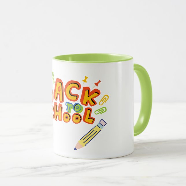 Taza De vuelta al combustible escolar | Mug activado en (Anverso derecho)