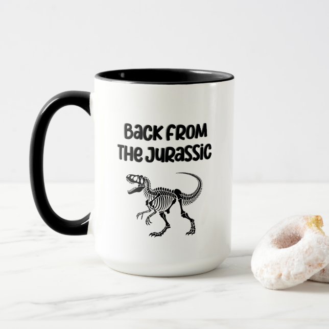 Taza De vuelta del Jurásico (Con donut)