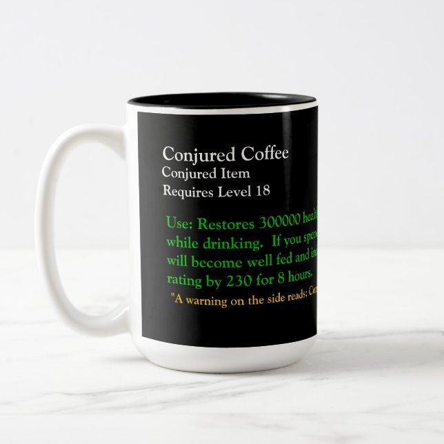 Taza de Warcraft - café de Conjoured - ACTUALIZADA (Izquierda)