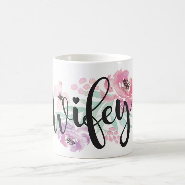 Taza de Wifey que casa a la novia nupcial de la (Centro)