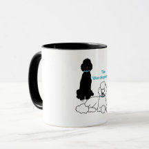 Taza de Wonderpoodles con la manija coloreada