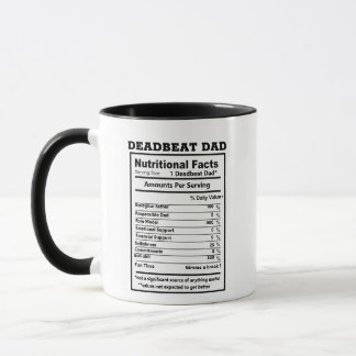 Taza Deadbeat Dad Chistes Hechos Nutricionales Puntean