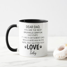 Taza Dear Dad Mug Brussels Griffon Owner Gift