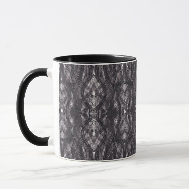 Taza Death Abstract Dark Black Watercolor Art (Izquierda)