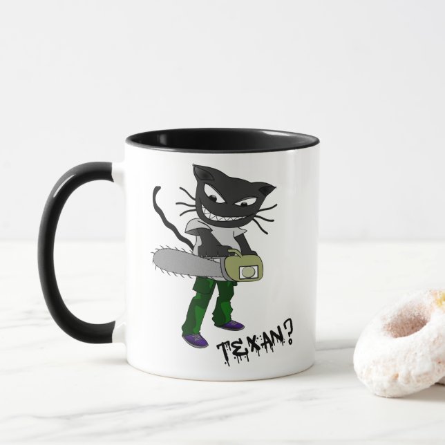 Taza Debe ser un texano (Con donut)