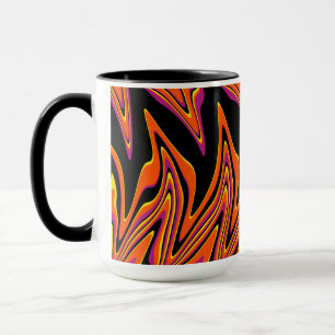 Taza Debilitado en negro, rosa, Naranja y amarillo