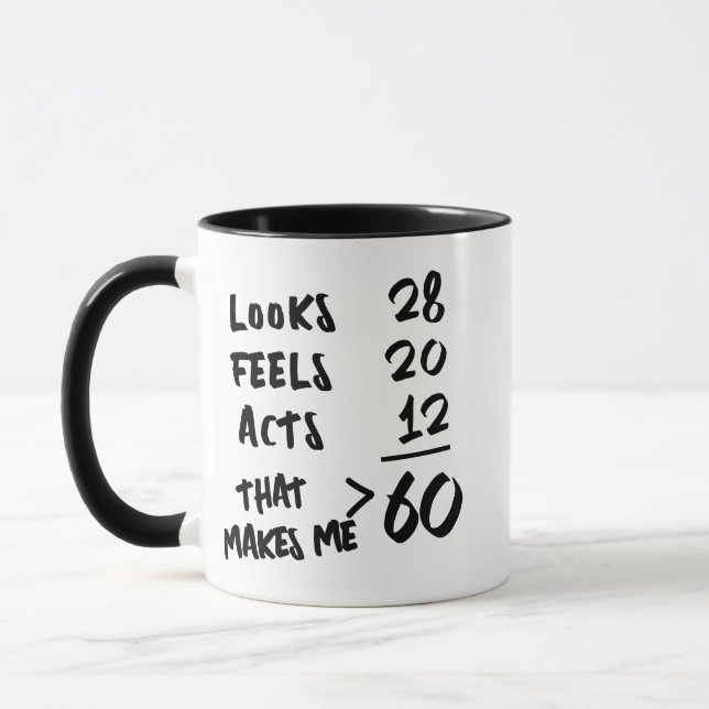 Taza Debo ser 40 mug, 40 cumpleaños Café (Izquierda)