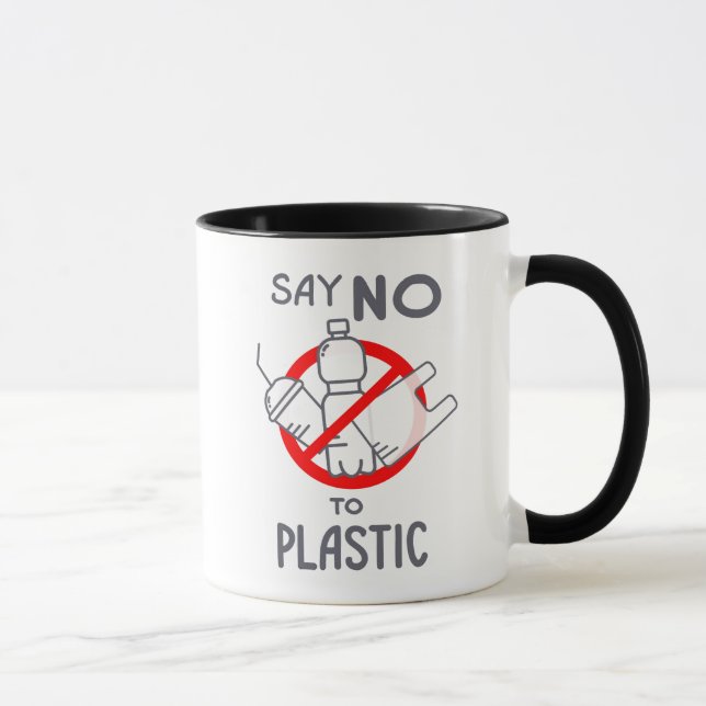 Taza Decir No Al Plástico (Derecha)