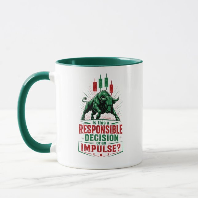 Taza Decisión Responsable o Impulso Mentalidad de Tradi (Izquierda)